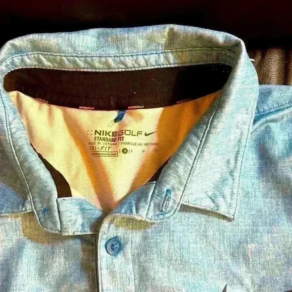 Nike golf standard  fit size small dri-fit blue - Picture 3 of 4